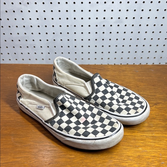 Vans Checkerboard Slip Ons Womens 9.5 - Picture 1 of 6